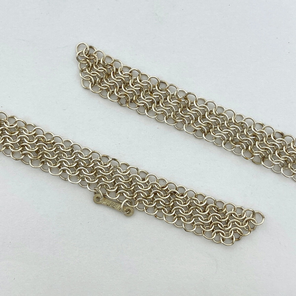 Tiffany Mesh Choker Necklace Elsa Peretti Silver